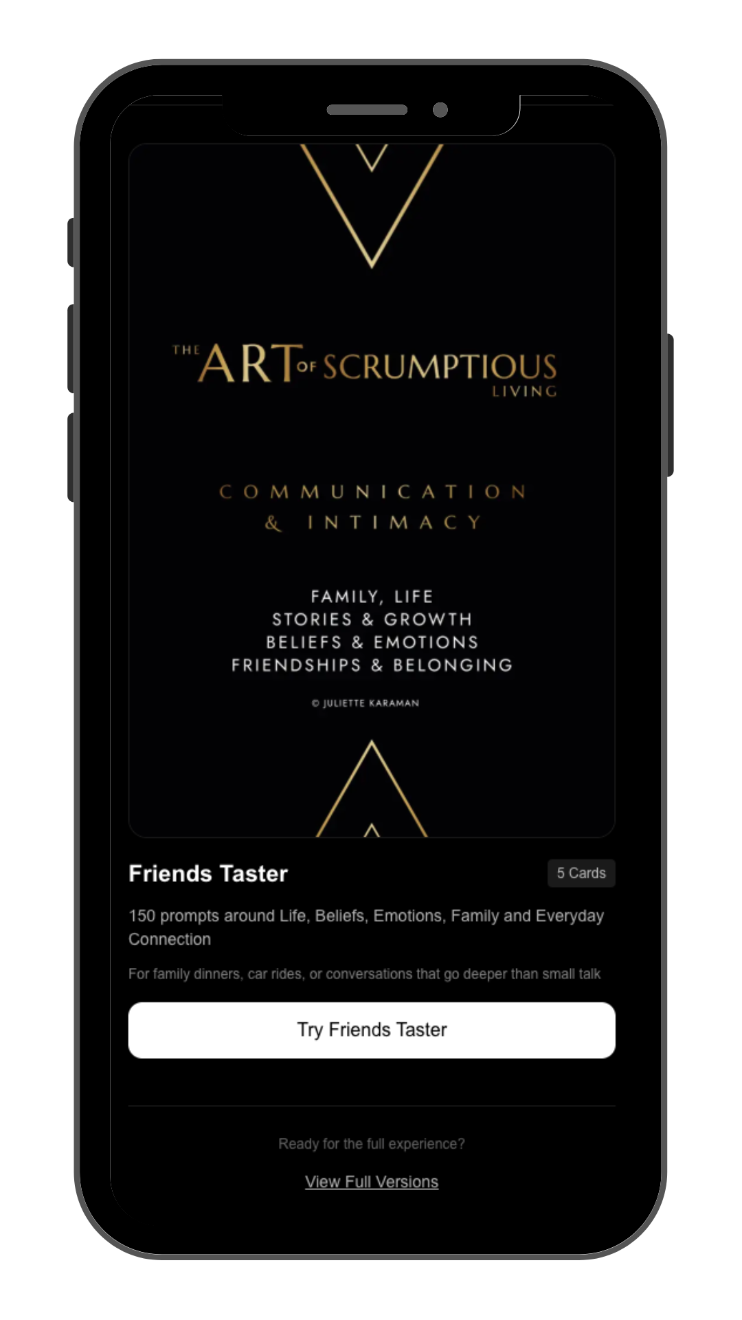 Intimacy and Communication Cards app